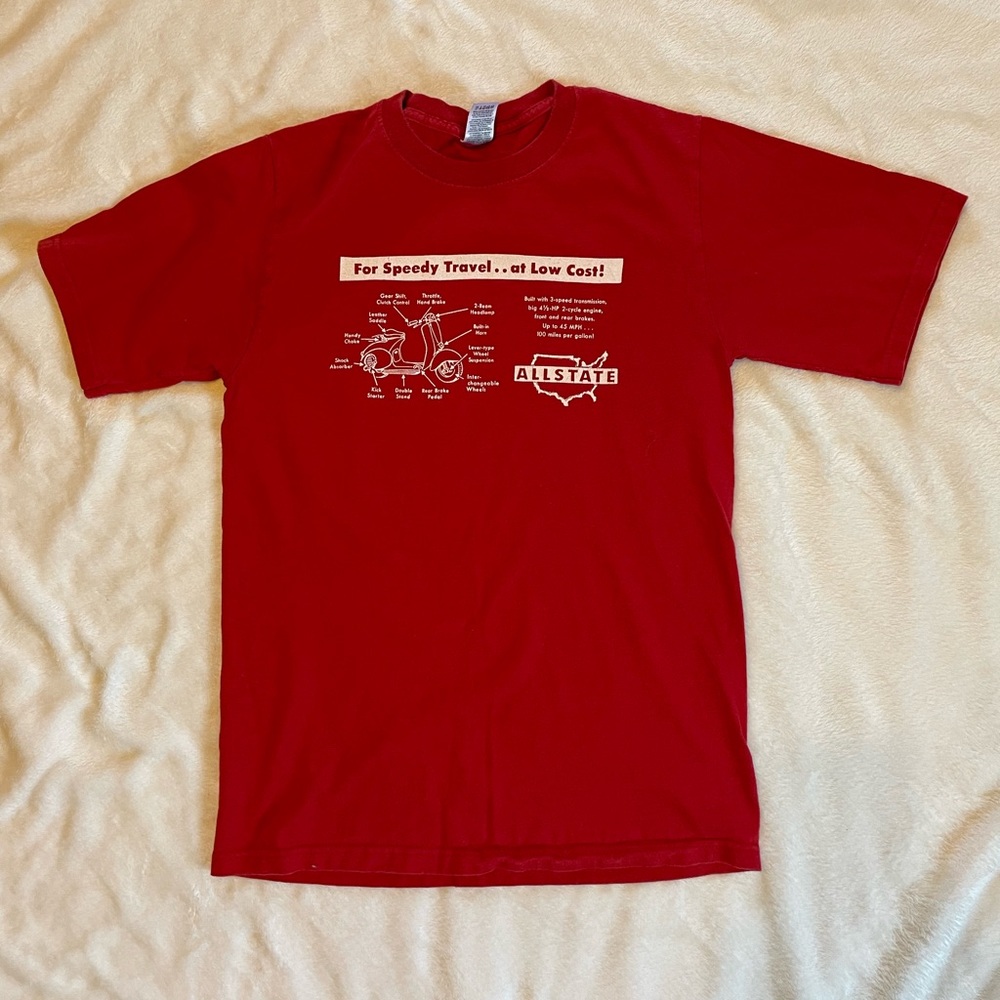 Vintage Vespa Allstate t-shirt Tee Sz S FotL Lofteez